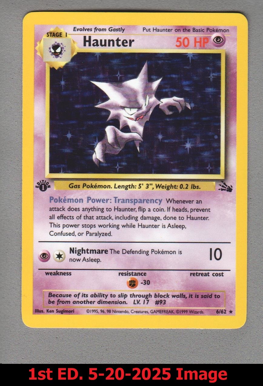 Haunter - 6/62 - Holo Rare - 1st Edition